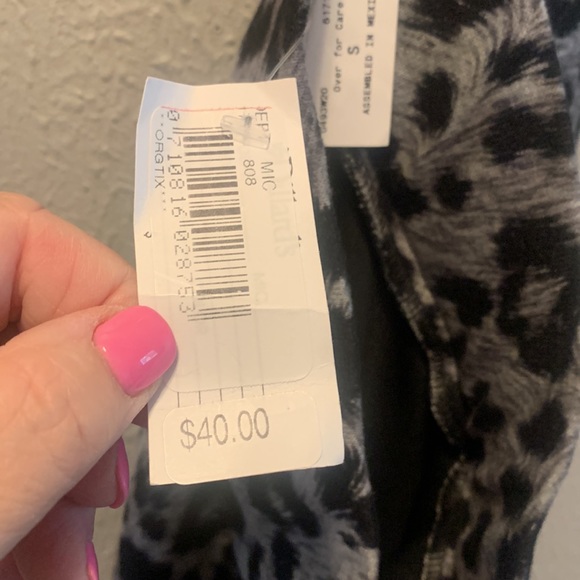 I•N•C Studio Skirt Black Gray Animal Print Pull On Women’s Sz Small NWT - Picture 6 of 8